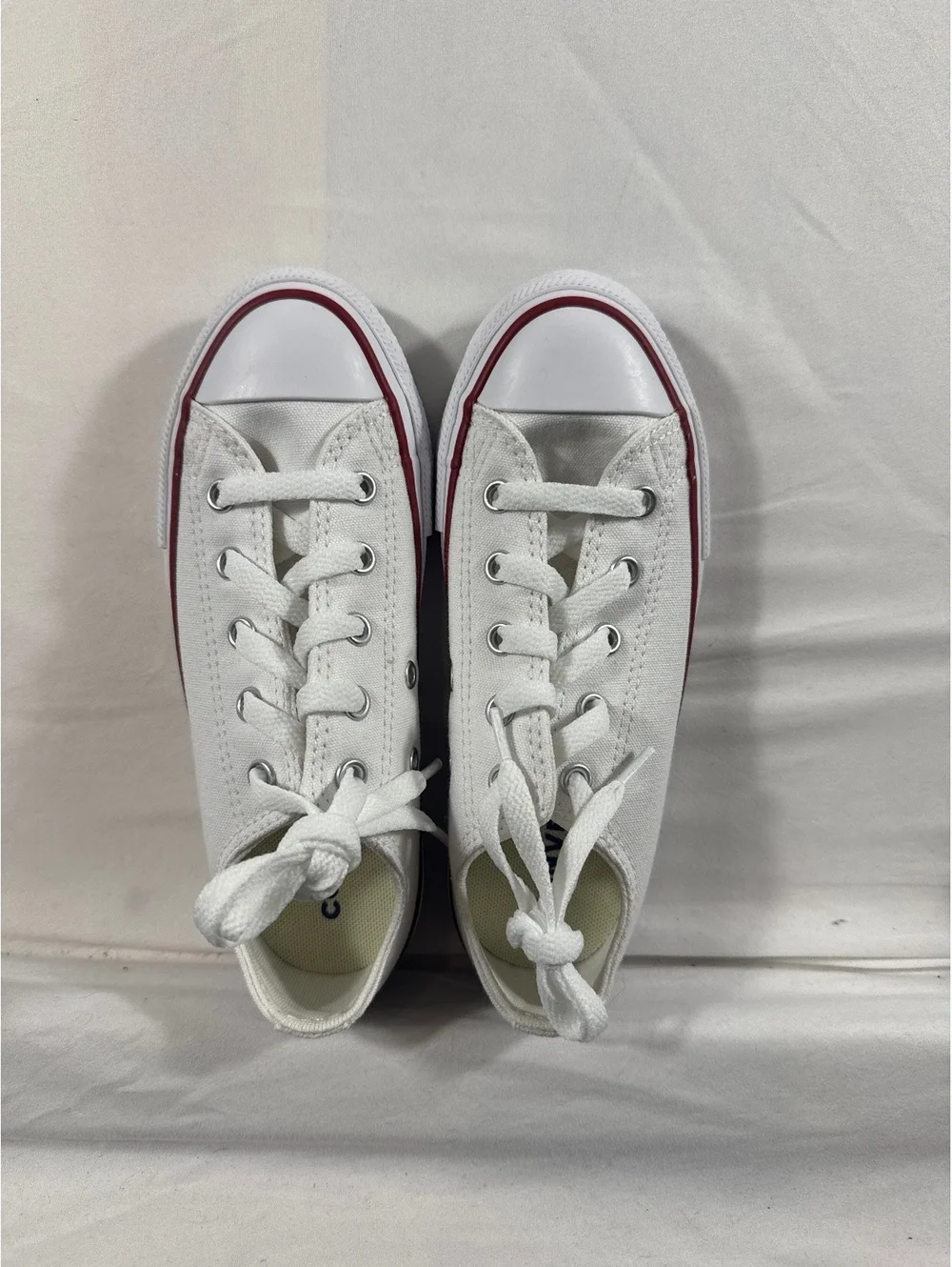 Youth 13.5 White Low Top Converse